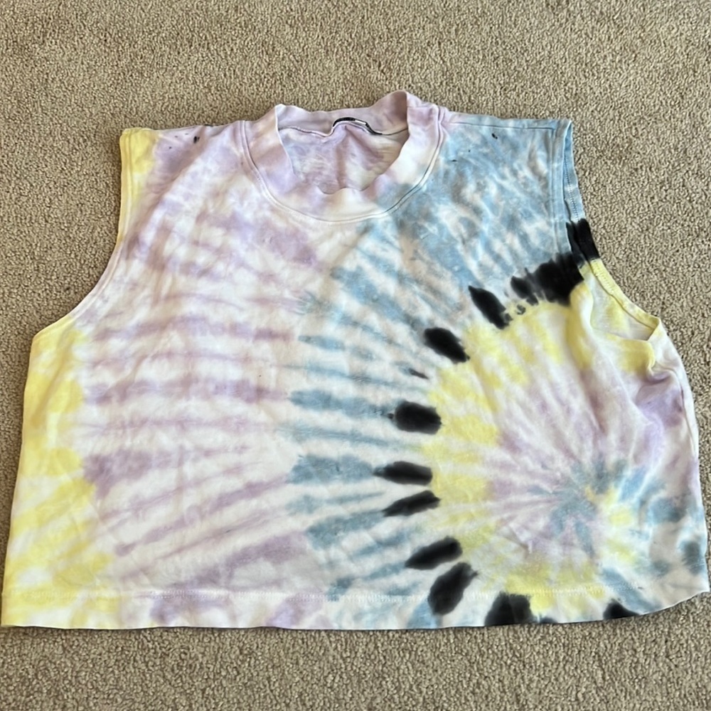 Cotton Citizen Cropped Tank Tye Dye Medium